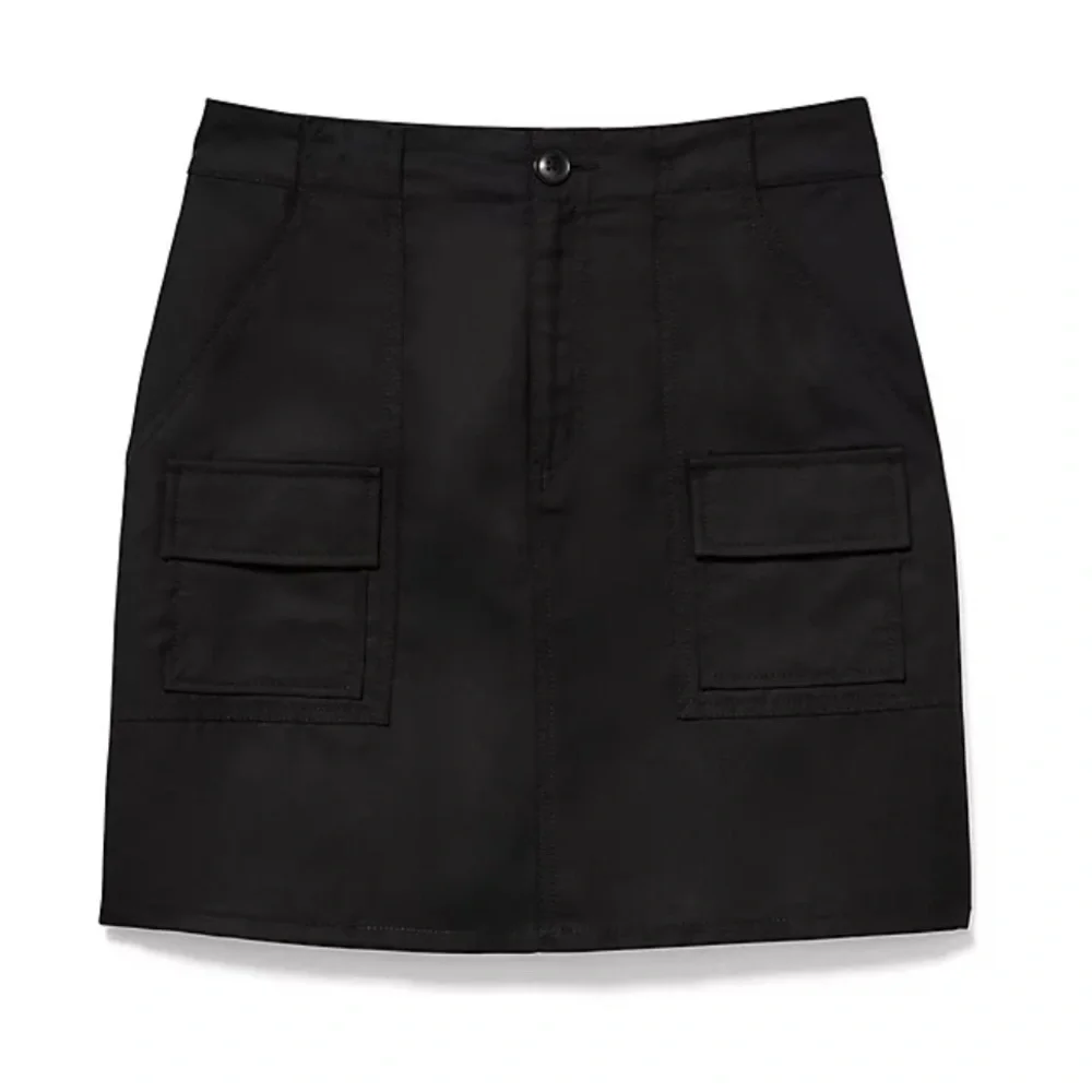 Loft Ann Taylor Black Cargo Skirt Sz 0 - Picture 5 of 9